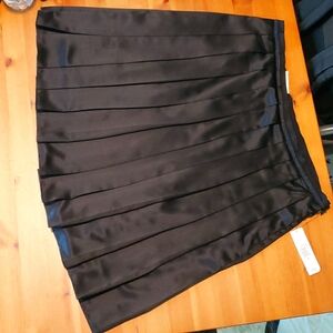 Old Navy - Black Satin Pleated Skirt